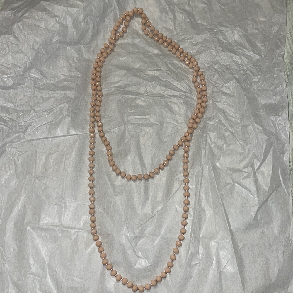 Cream colored beaded necklace
